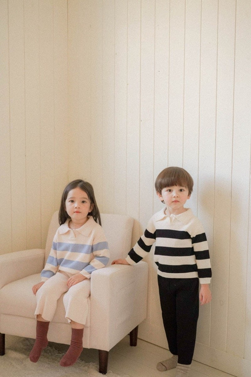 Moncher Chouchou - Korean Children Fashion - #todddlerfashion - Lev Collar Tee - 6