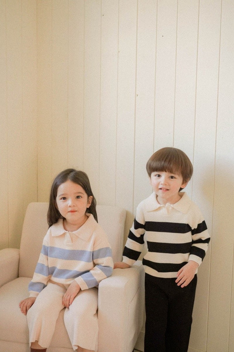 Moncher Chouchou - Korean Children Fashion - #toddlerclothing - Lev Collar Tee - 7