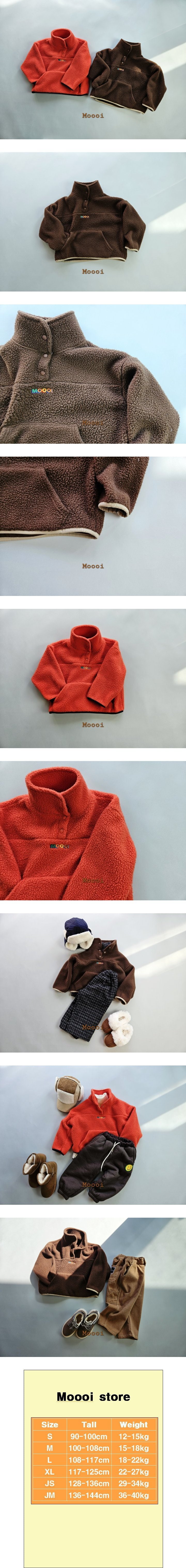 Mooi Store - Korean Children Fashion - #kidsshorts - Fleece Snap Pullover