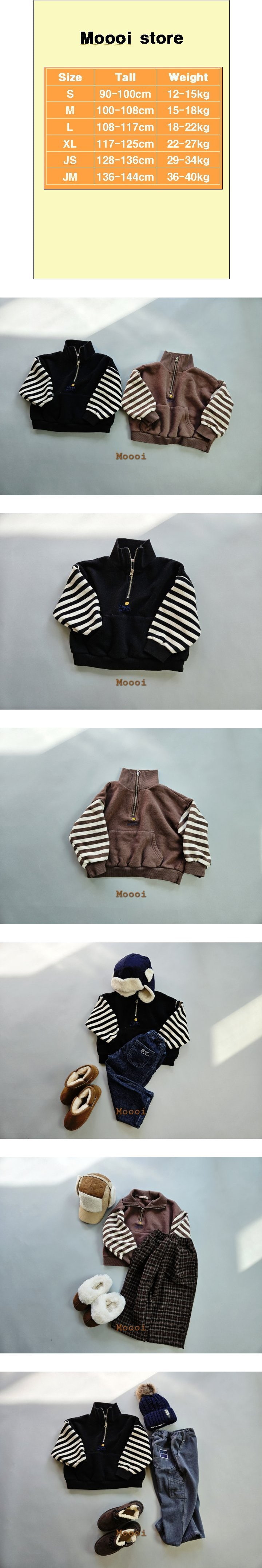 Mooi Store - Korean Children Fashion - #minifashionista - Noodle Fleece Half Zip-up