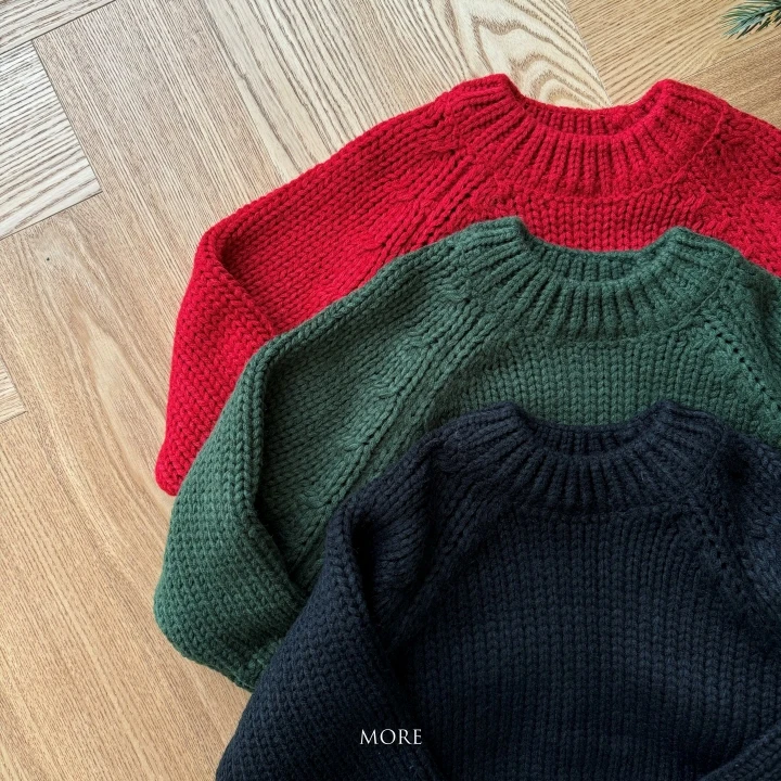 More - Korean Children Fashion - #littlefashionista - Fisherman Round Knit - 2