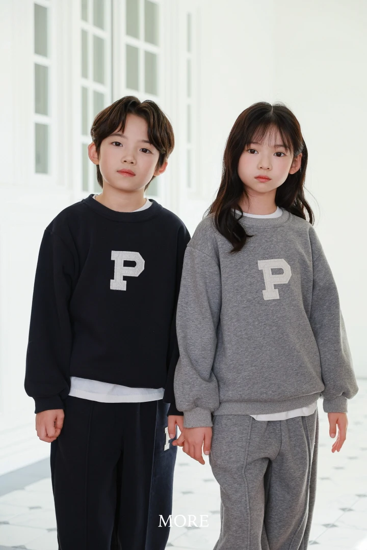 More - Korean Children Fashion - #magicofchildhood - P Logo Top Bottom Set - 10