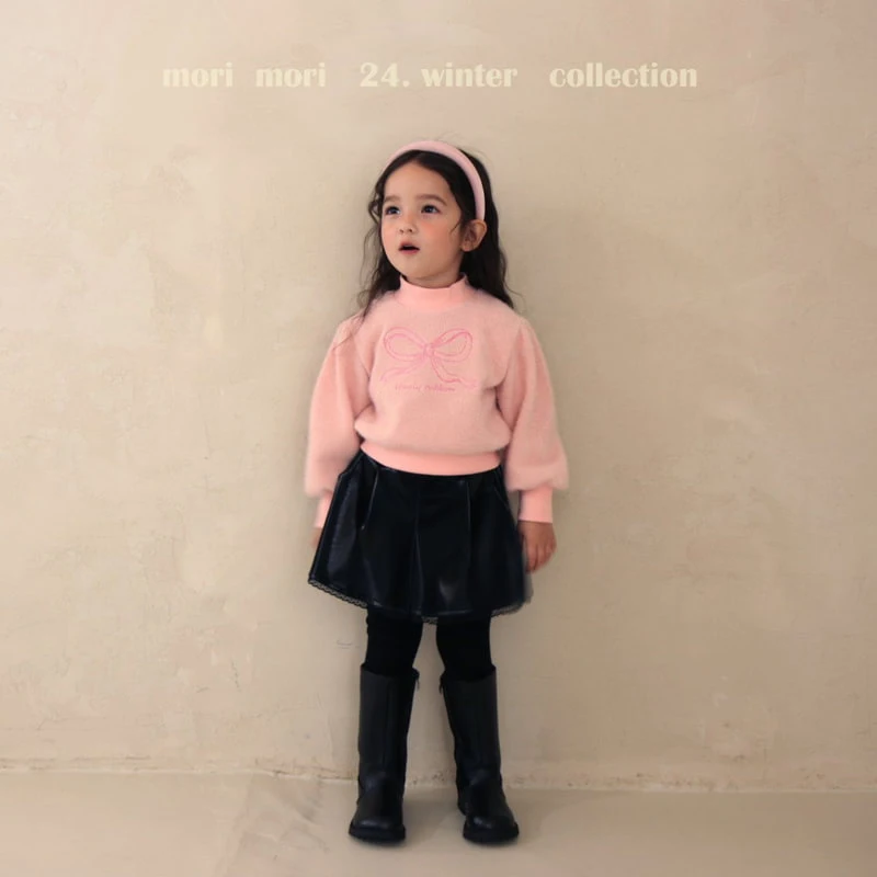 Mori Mori - Korean Children Fashion - #fashionkids - Cat Ribbon Tee - 9