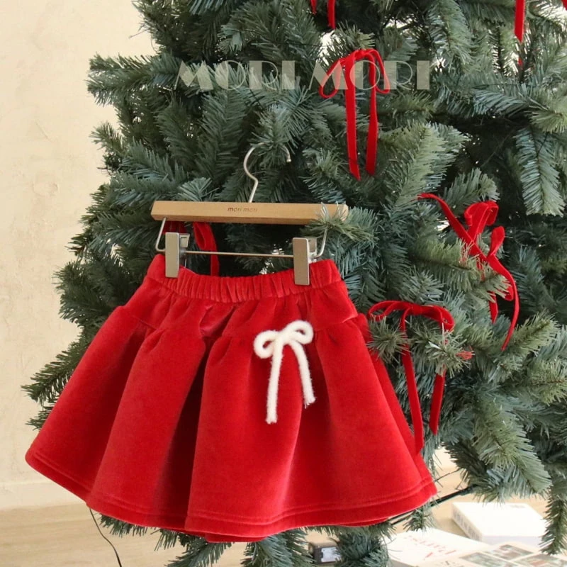 Mori Mori - Korean Children Fashion - #discoveringself - Christmas Skirt - 4