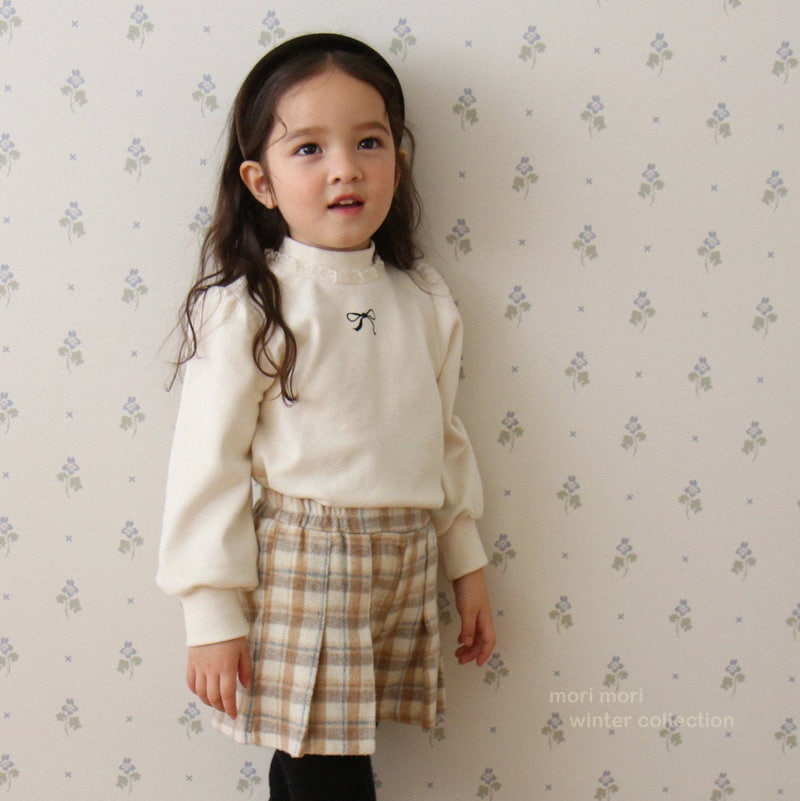 Mori Mori - Korean Children Fashion - #kidsshorts - Check Skirt Pants - 3