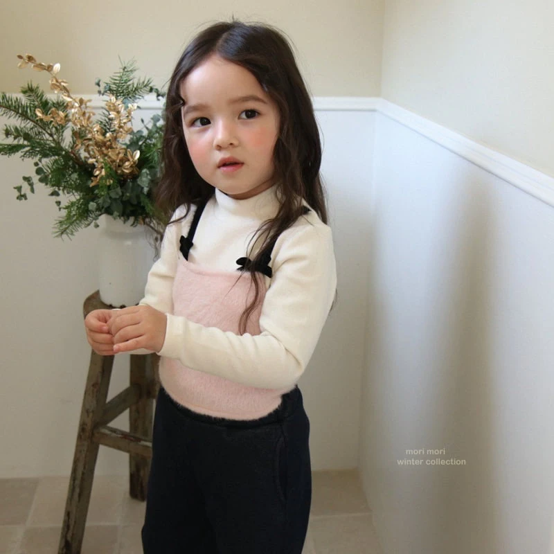 Mori Mori - Korean Children Fashion - #kidsshorts - Petit Ribbon Tee - 4