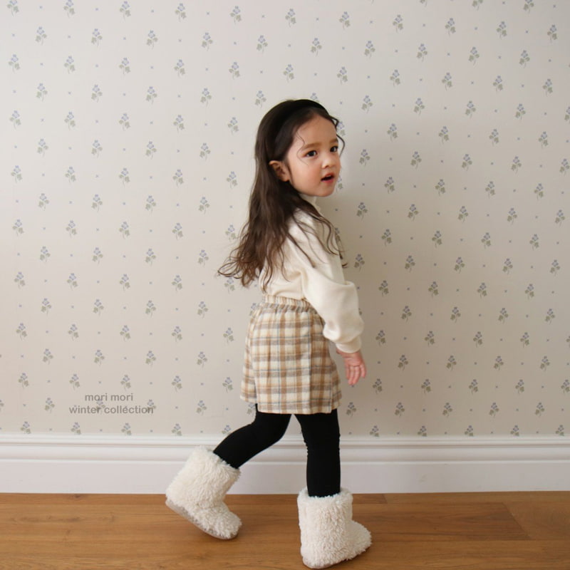 Mori Mori - Korean Children Fashion - #kidsshorts - Check Skirt Pants - 4