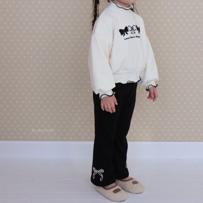 Mori Mori - Korean Children Fashion - #minifashionista - Ribbon Bootcut Pants - 5