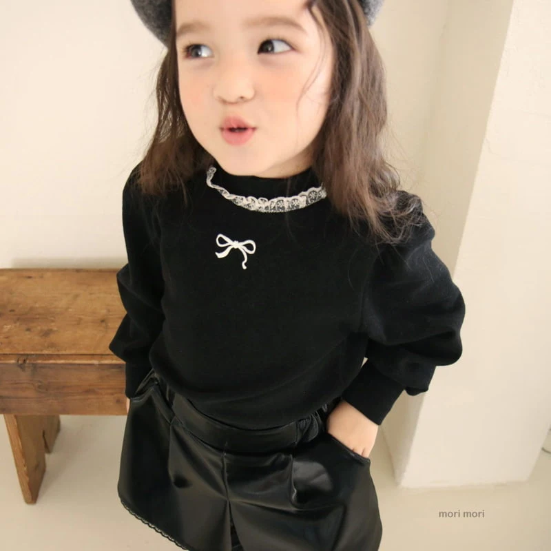 Mori Mori - Korean Children Fashion - #magicofchildhood - Ribbon Mockneck Tee - 4