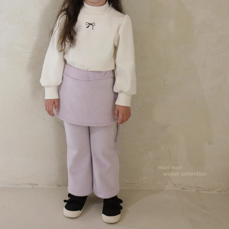 Mori Mori - Korean Children Fashion - #prettylittlegirls - Winter Layered Bootcut Pants - 2