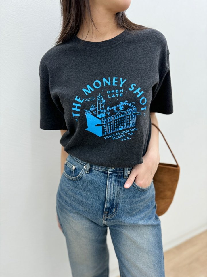 Most - Korean Women Fashion - #momslook - Money Peach Tee