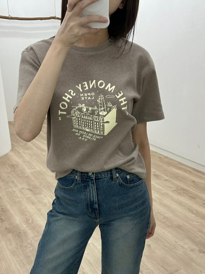 Most - Korean Women Fashion - #momslook - Money Peach Tee - 5