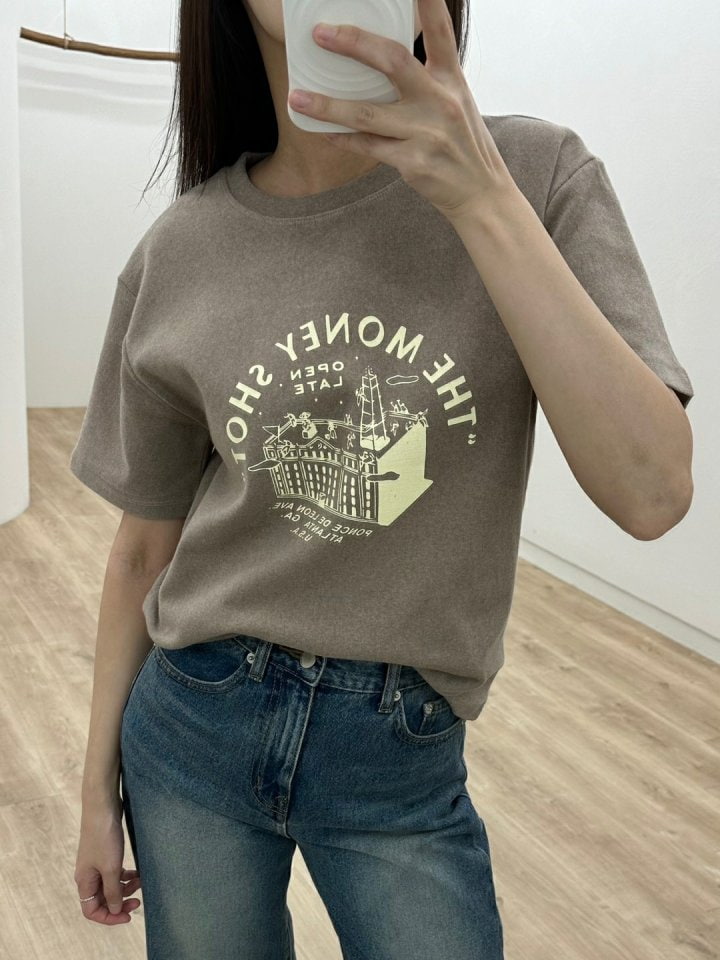 Most - Korean Women Fashion - #momslook - Money Peach Tee - 7