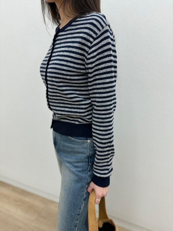 Most - Korean Women Fashion - #momslook - Cashmere Stripe Cardigan - 3