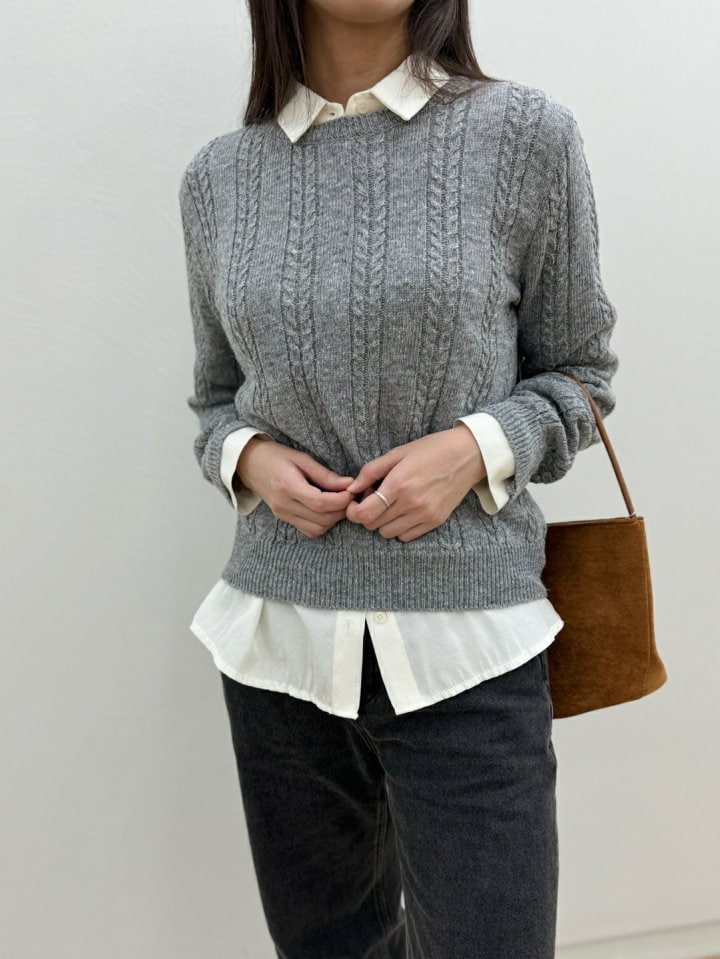 Most - Korean Women Fashion - #momslook - Former Twist Knit Sweater - 2