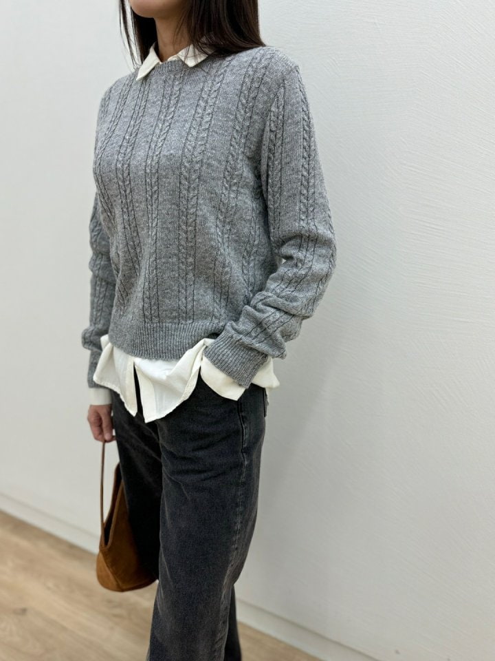 Most - Korean Women Fashion - #momslook - Former Twist Knit Sweater - 5