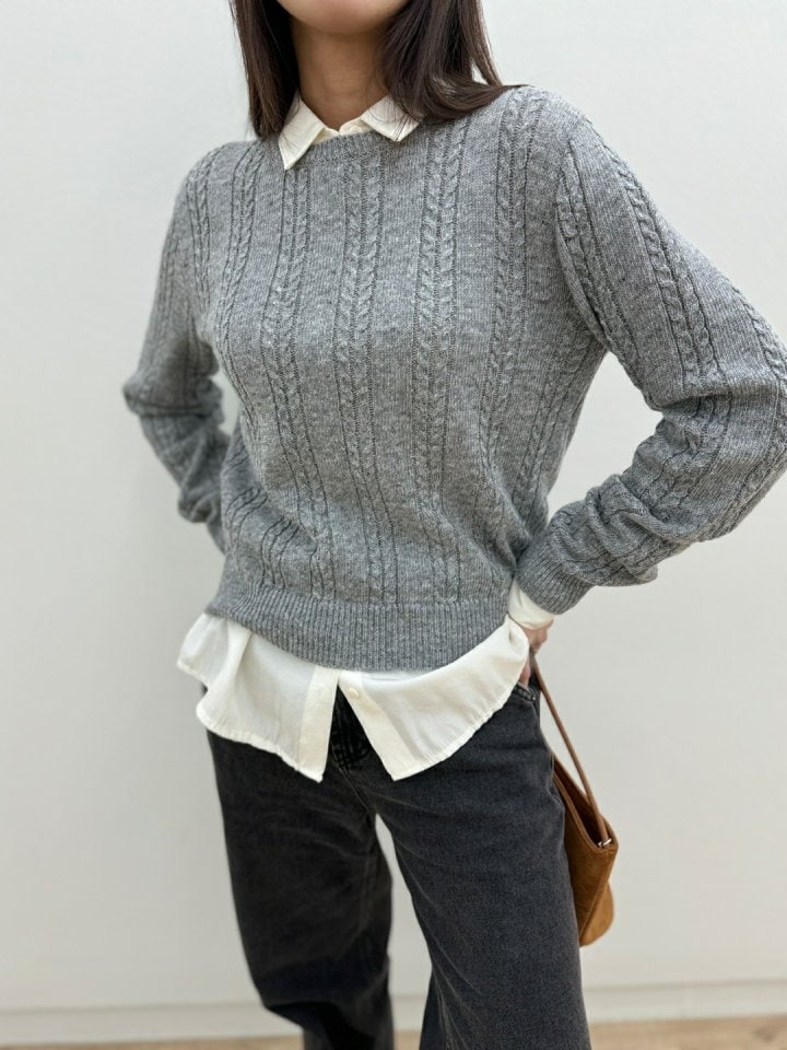 Most - Korean Women Fashion - #momslook - Former Twist Knit Sweater - 6