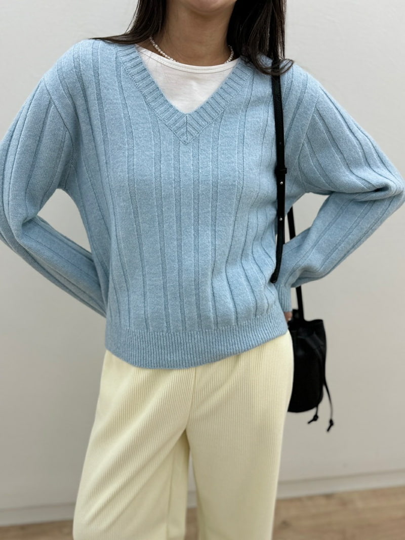 Most - Korean Women Fashion - #momslook - Stock Rib Knit Sweater