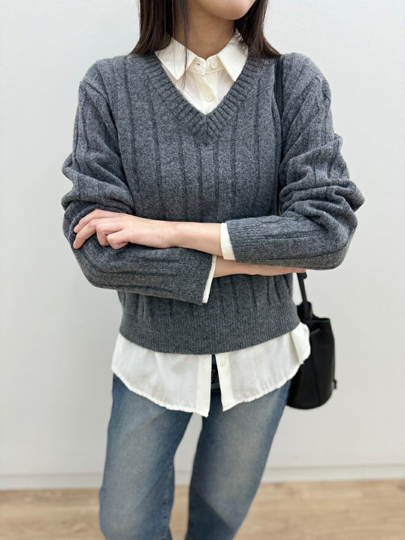 Most - Korean Women Fashion - #momslook - Stock Rib Knit Sweater - 5