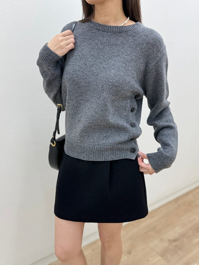 Most - Korean Women Fashion - #momslook - Peals Button Knit Sweater