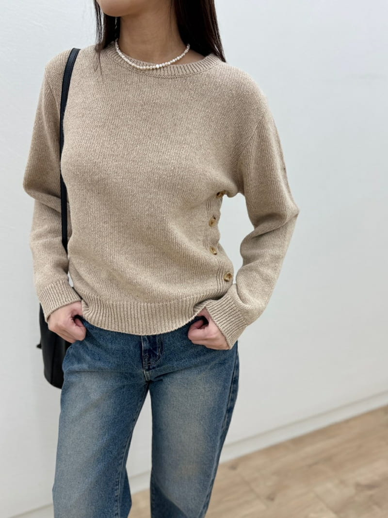 Most - Korean Women Fashion - #momslook - Peals Button Knit Sweater - 3