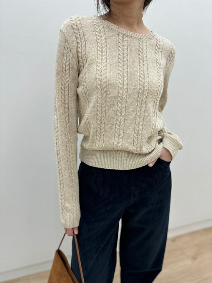 Most - Korean Women Fashion - #restrostyle - Former Twist Knit Sweater - 11