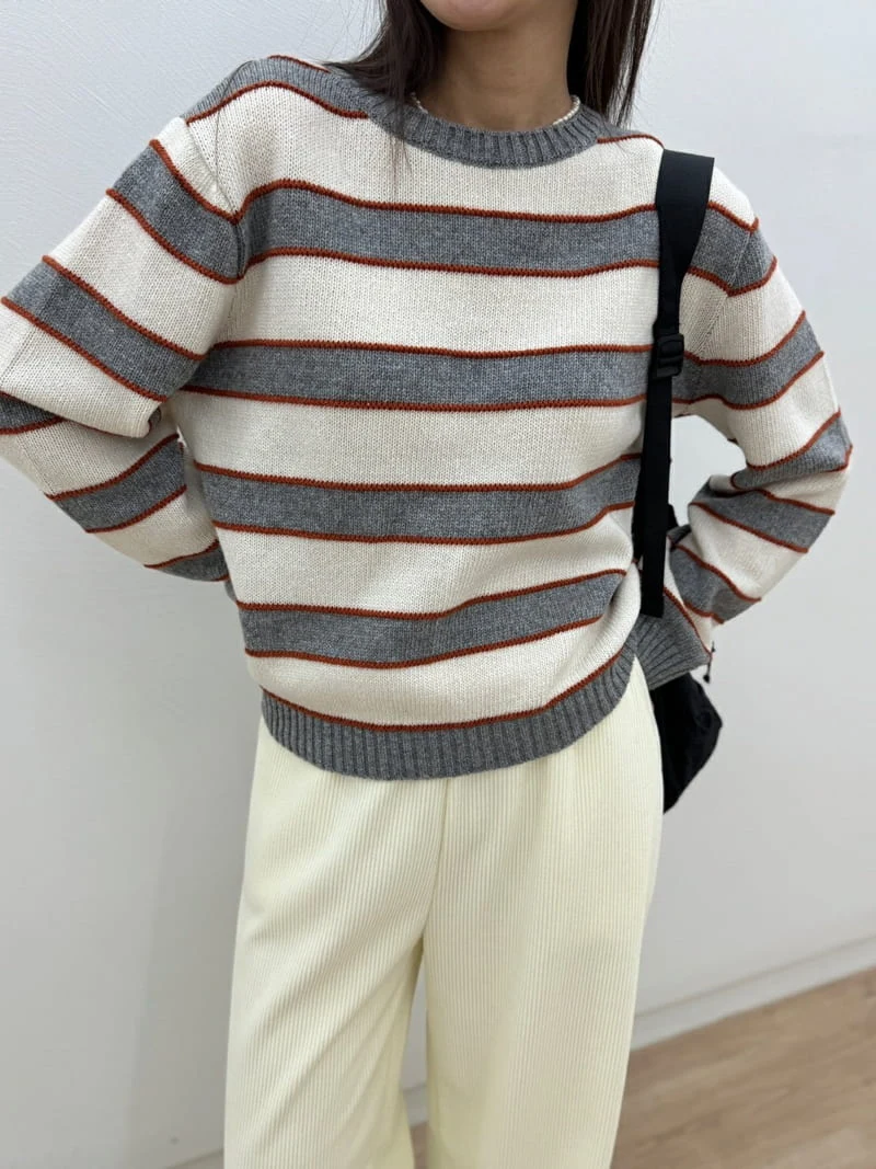 Most - Korean Women Fashion - #thatsdarling - Combo Stripe Knit Sweater