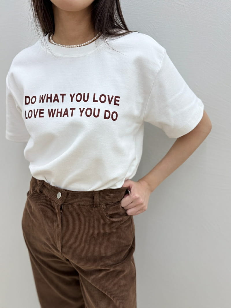 Most - Korean Women Fashion - #thatsdarling - Love Peach Tee - 3