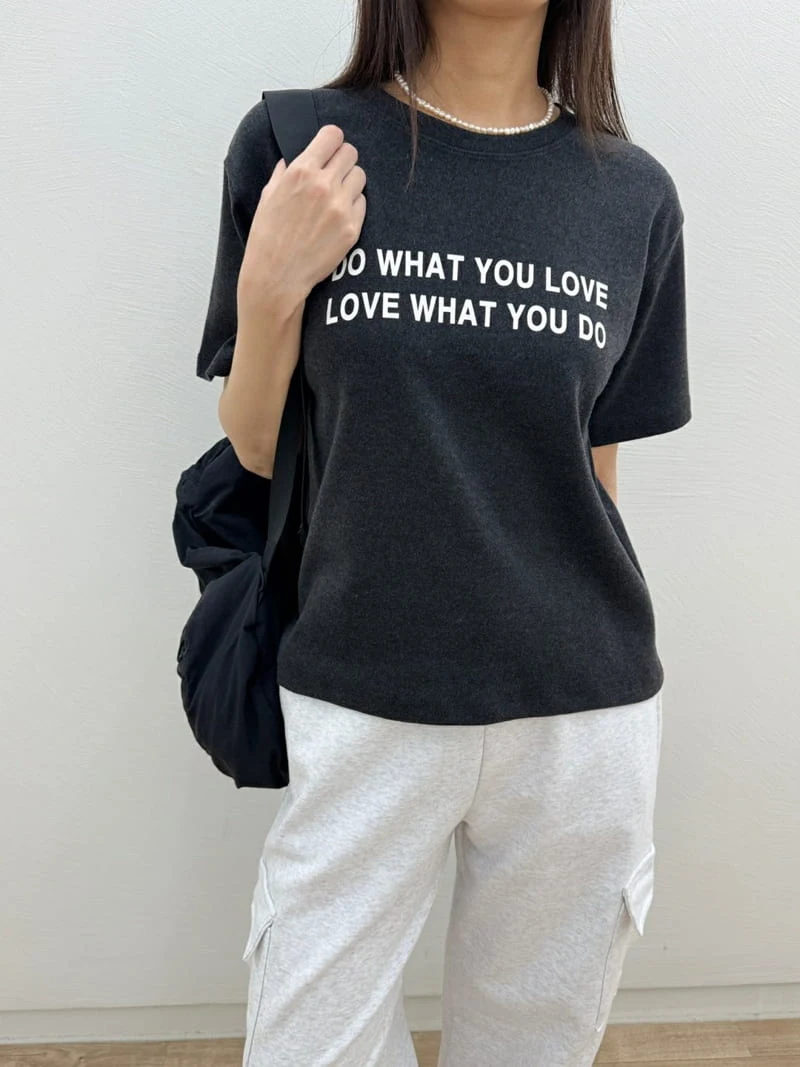 Most - Korean Women Fashion - #thatsdarling - Love Peach Tee - 4