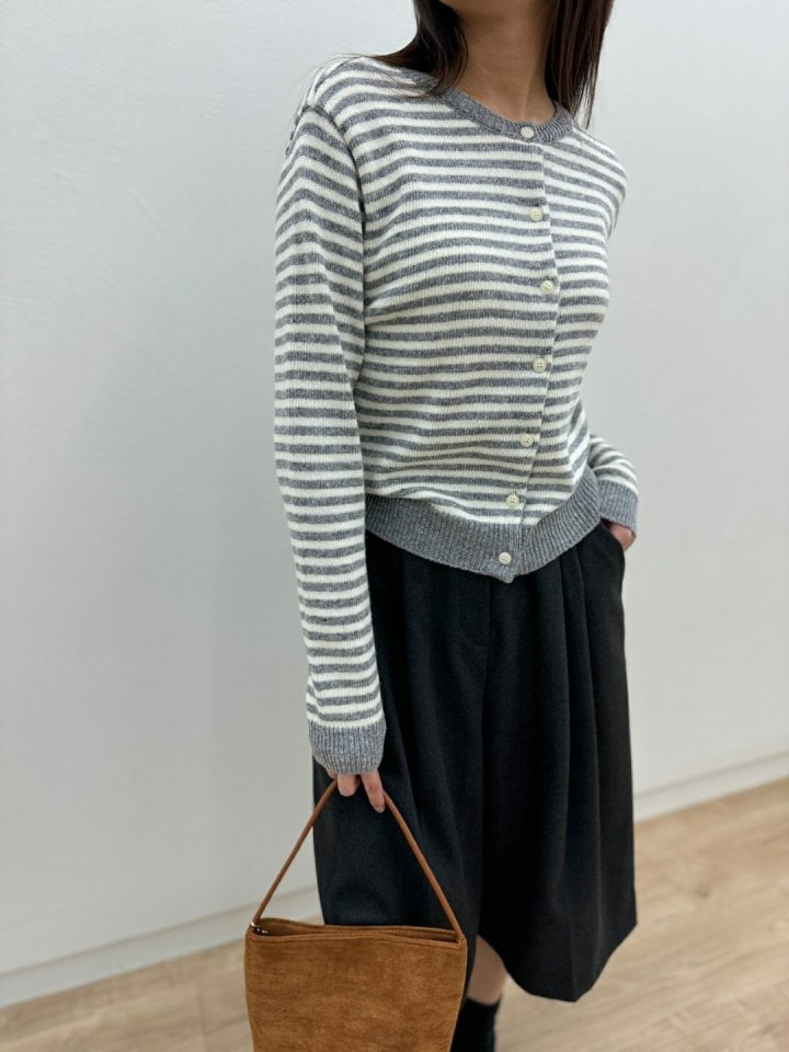 Most - Korean Women Fashion - #vintageinspired - Cashmere Stripe Cardigan - 11