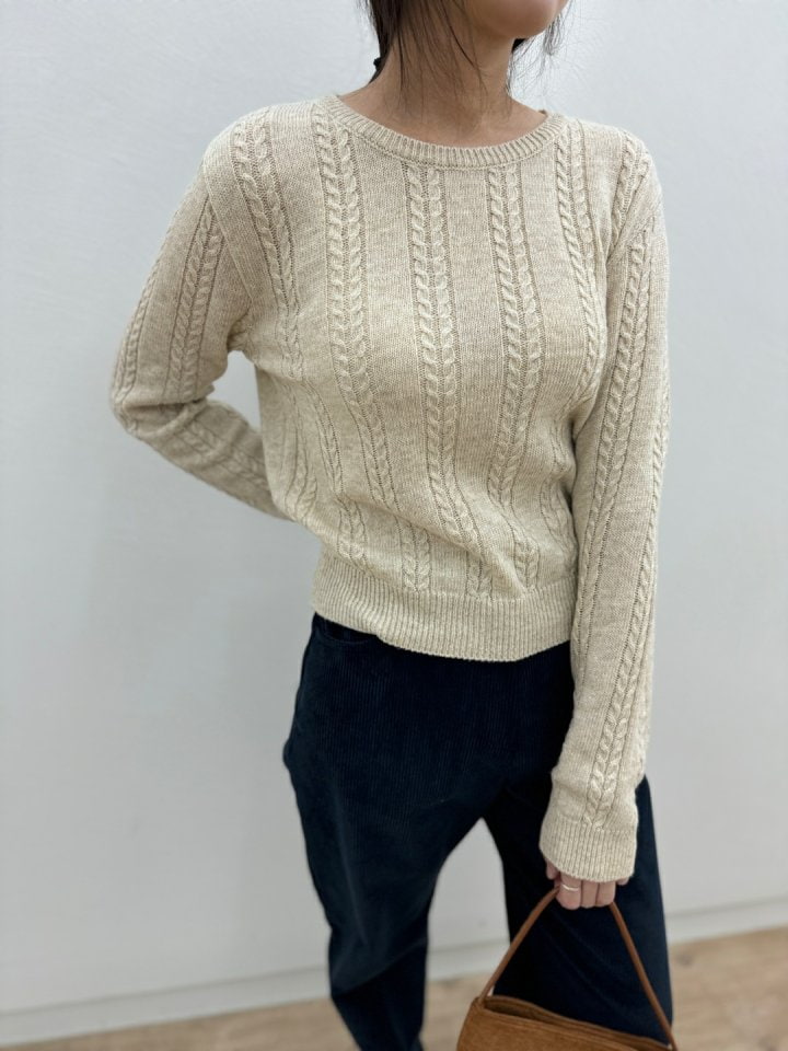 Most - Korean Women Fashion - #vintageinspired - Former Twist Knit Sweater - 8