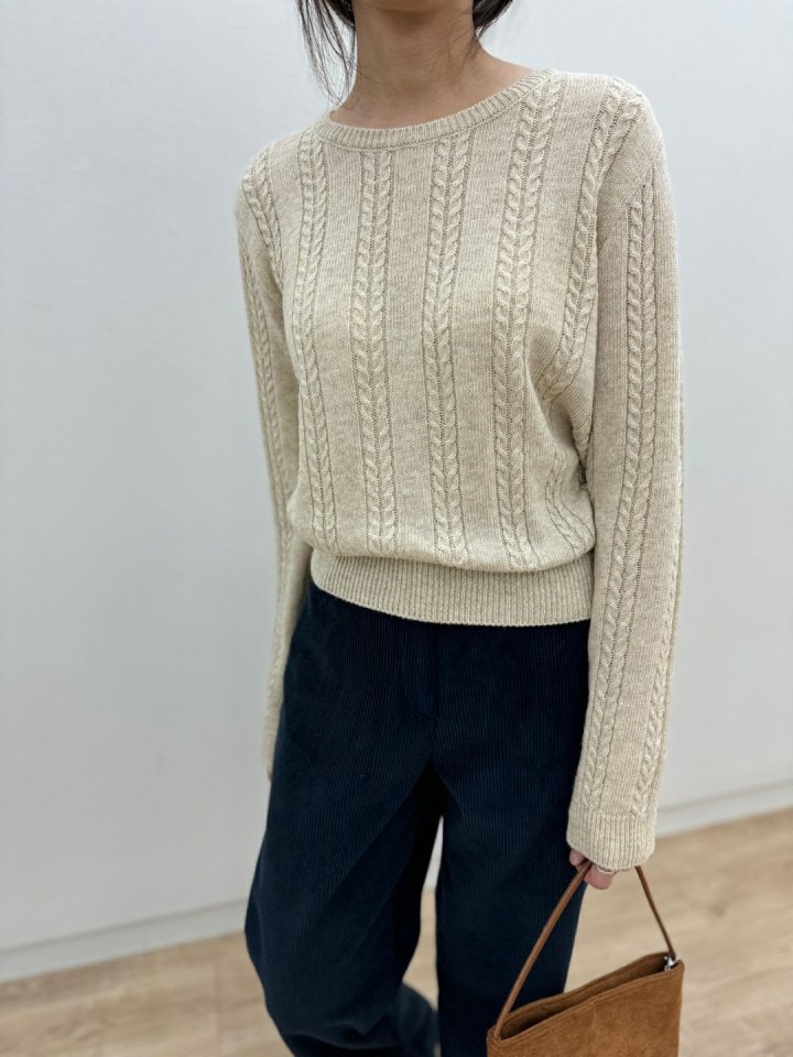 Most - Korean Women Fashion - #womensfashion - Former Twist Knit Sweater - 7