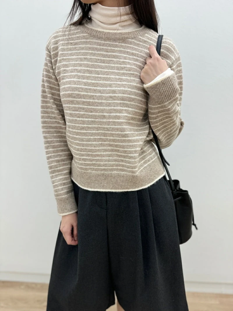 Most - Korean Women Fashion - #womensfashion - Mogan Stripe Knit Sweater - 10