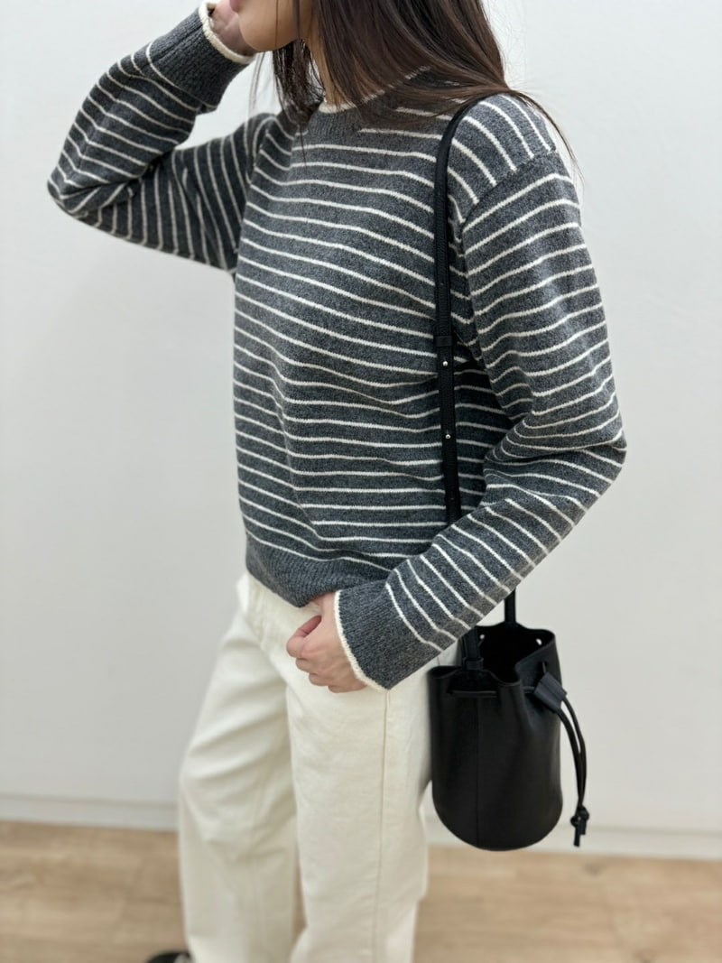 Most - Korean Women Fashion - #womensfashion - Mogan Stripe Knit Sweater - 6