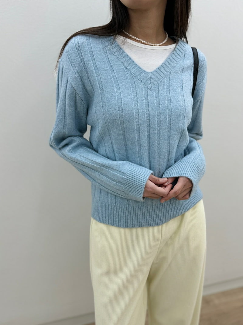 Most - Korean Women Fashion - #womensfashion - Stock Rib Knit Sweater - 2