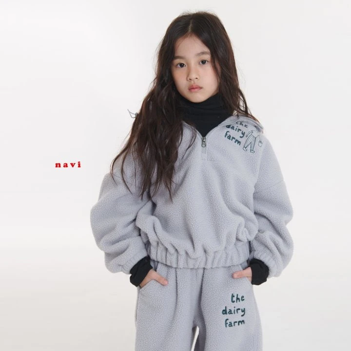 Navi - Korean Children Fashion - #Kfashion4kids - Popcorn Half Zip-up - 10