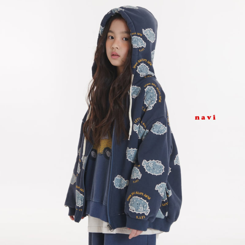 Navi - Korean Children Fashion - #Kfashion4kids - Fish Hooded Zip-up Jacket - 9