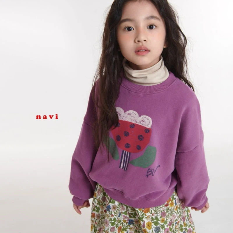 Navi - Korean Children Fashion - #discoveringself - Tulip Crop Sweatshirt