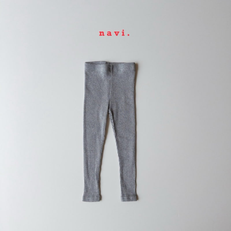 Navi - Korean Children Fashion - #fashionkids - Ribbed Leggings - 8