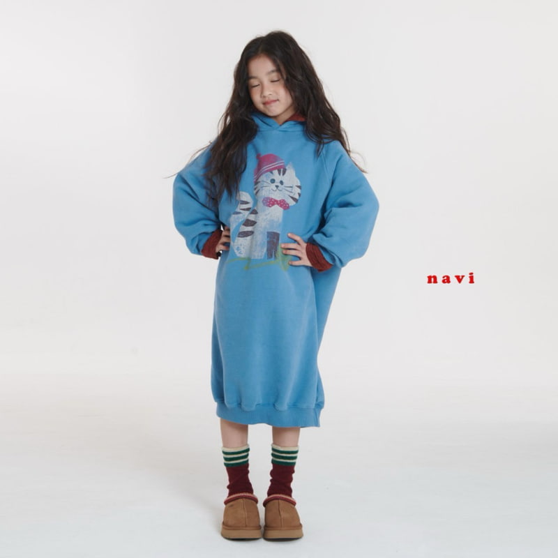 Navi - Korean Children Fashion - #discoveringself - Meow One-piece - 4