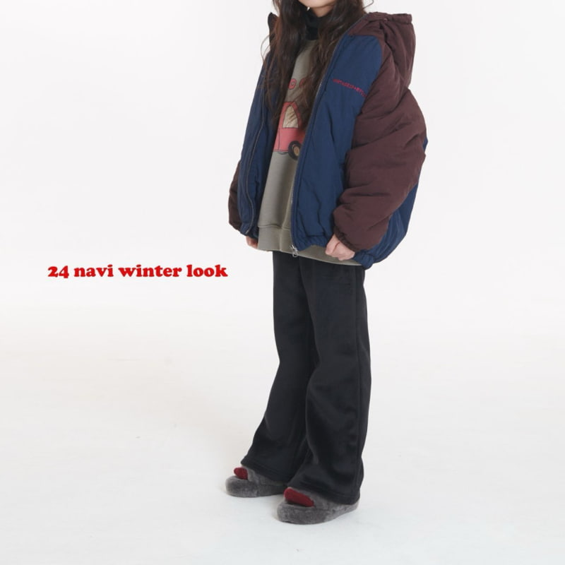 Navi - Korean Children Fashion - #kidsshorts - Winter Bootcut Pants - 6