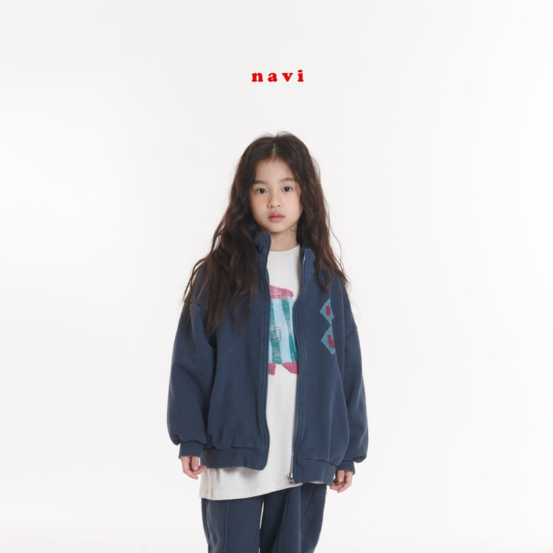 Navi - Korean Children Fashion - #kidsshorts - Plain Zip-up Jacket