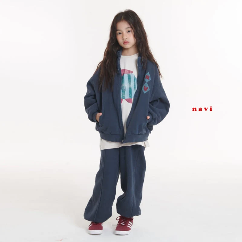 Navi - Korean Children Fashion - #kidsstore - Plain Zip-up Jacket - 2