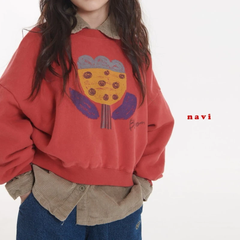 Navi - Korean Children Fashion - #prettylittlegirls - Tulip Crop Sweatshirt - 10