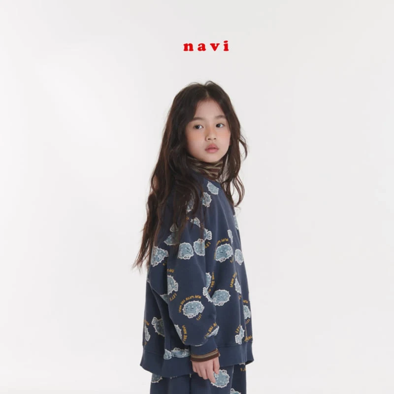 Navi - Korean Children Fashion - #prettylittlegirls - Fish Sweatshirt - 6