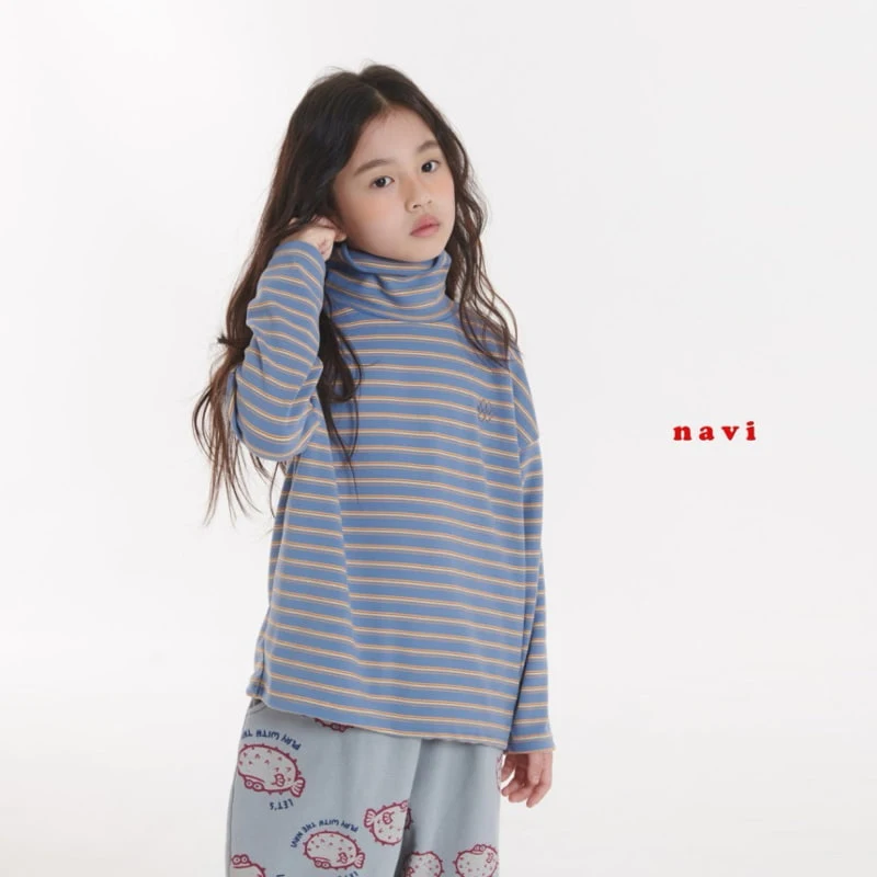 Navi - Korean Children Fashion - #stylishchildhood - Mini Pin Turtleneck Tee - 2