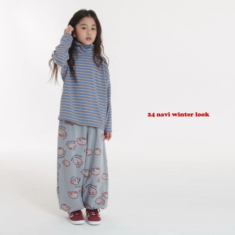 Navi - Korean Children Fashion - #toddlerclothing - Mini Pin Turtleneck Tee