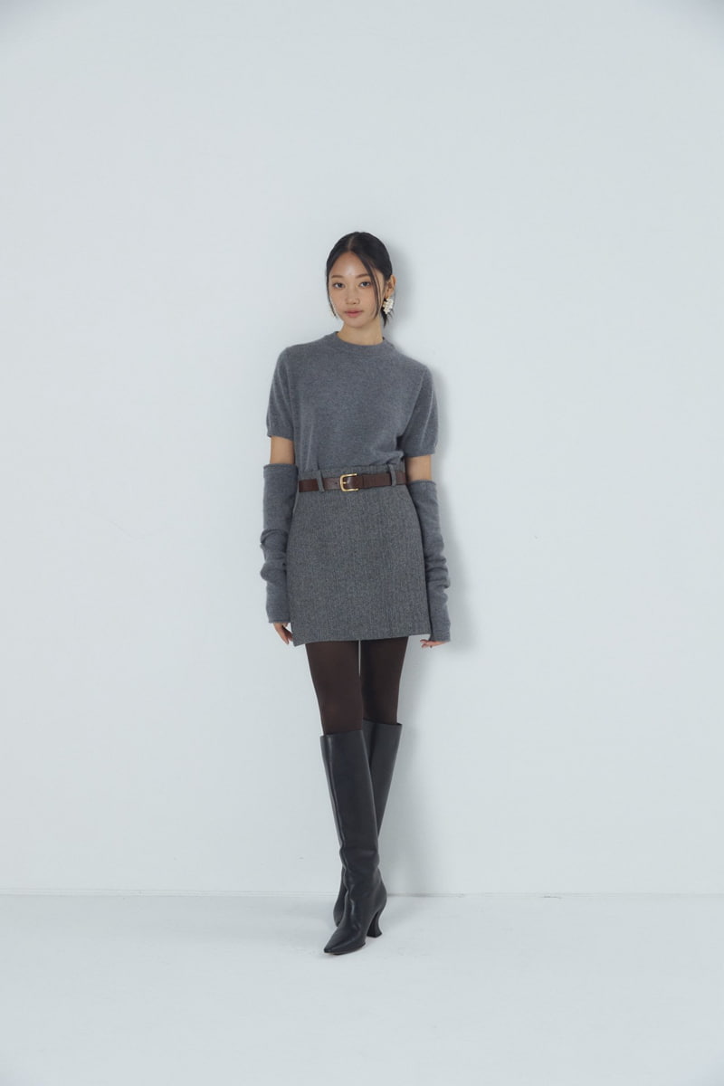 Neroli36 - Korean Women Fashion - #momslook - Wool Herringbone Mini Skirt - 10