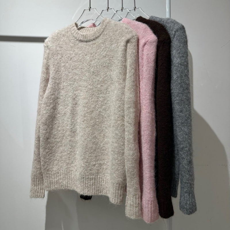 Neroli36 - Korean Women Fashion - #momslook - Wool Padded Knit Sweater