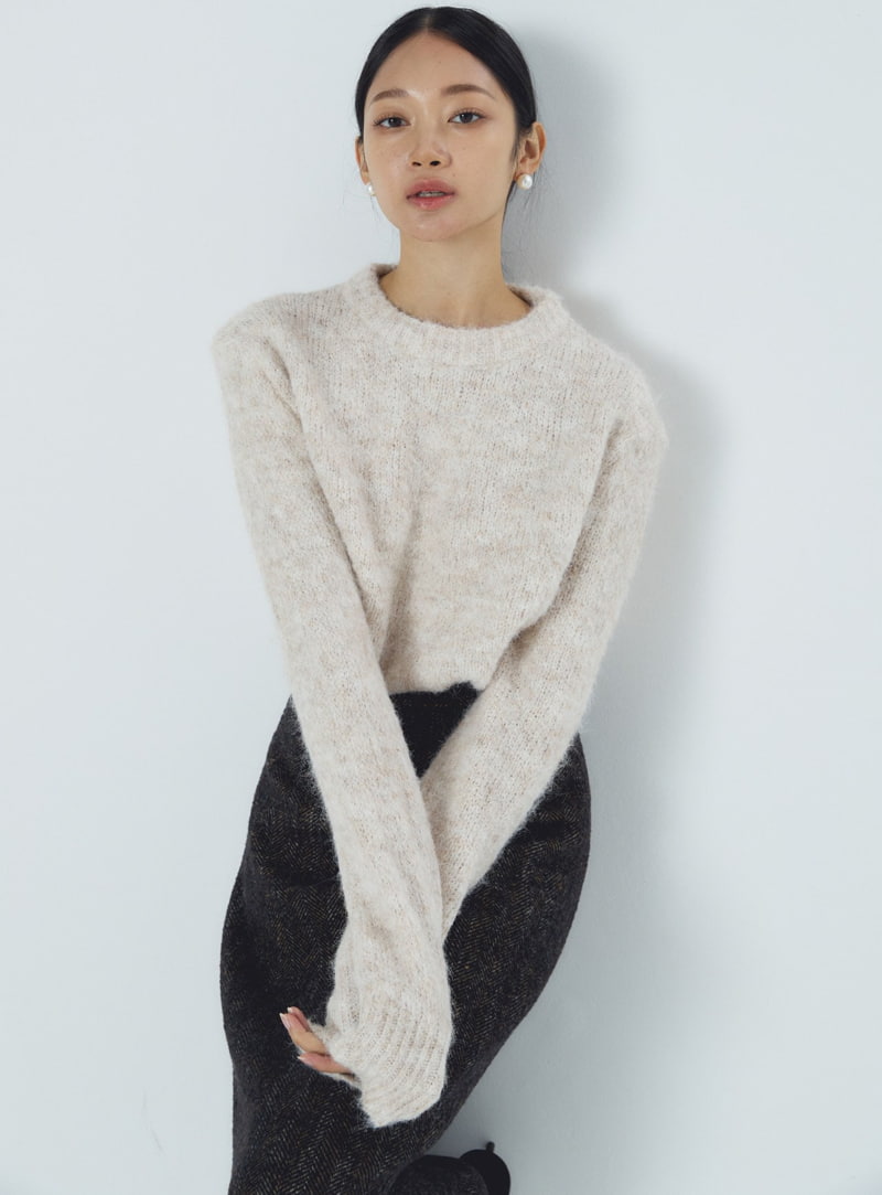 Neroli36 - Korean Women Fashion - #momslook - Wool Padded Knit Sweater - 5